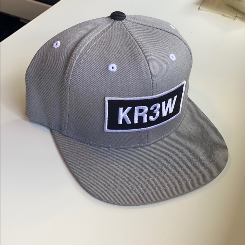 KR3W Grey SnapBack Hat